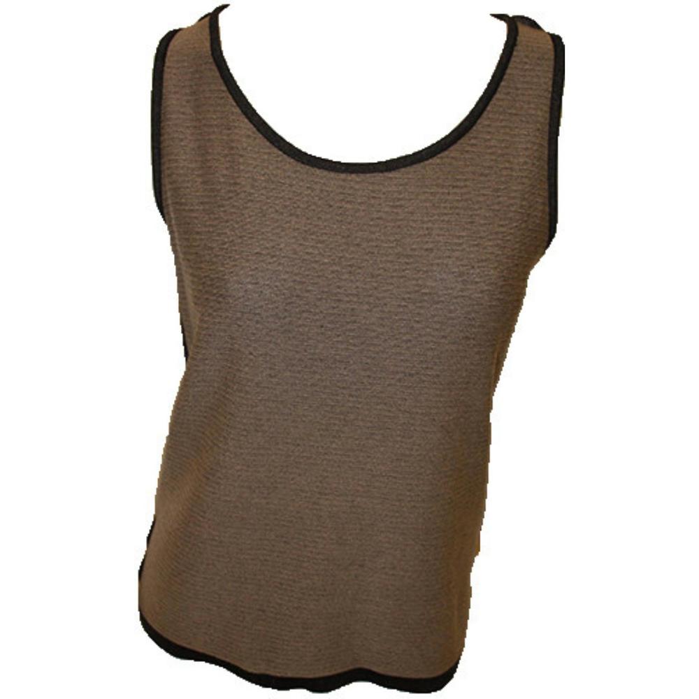 NEW ANGEL bra-friendly tank top in taupe/black